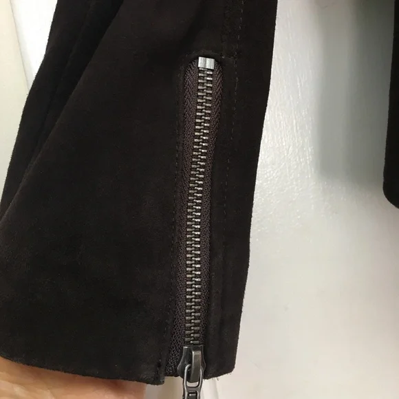 REBECCA MINKOFF SOFT Goatskin Leather Biker Moto Jacket - Picture 6 of 10